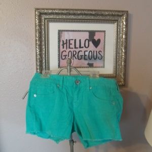 American Eagle Seafoam Corduroy Shorts